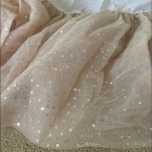 PB Shimmer Tulle Crib Skirt